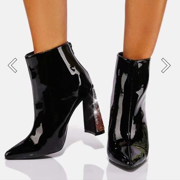 Dolls Kill x Lady Godiva - Excited Enough Patent Ankle Boots - Picture 10 of 11